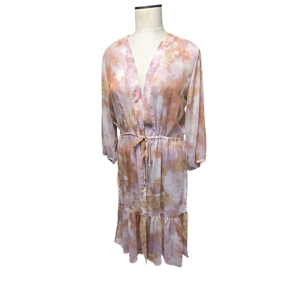 Maunces Tie Dyed Kimono Short Sleeve Romper Size Small Multi-color